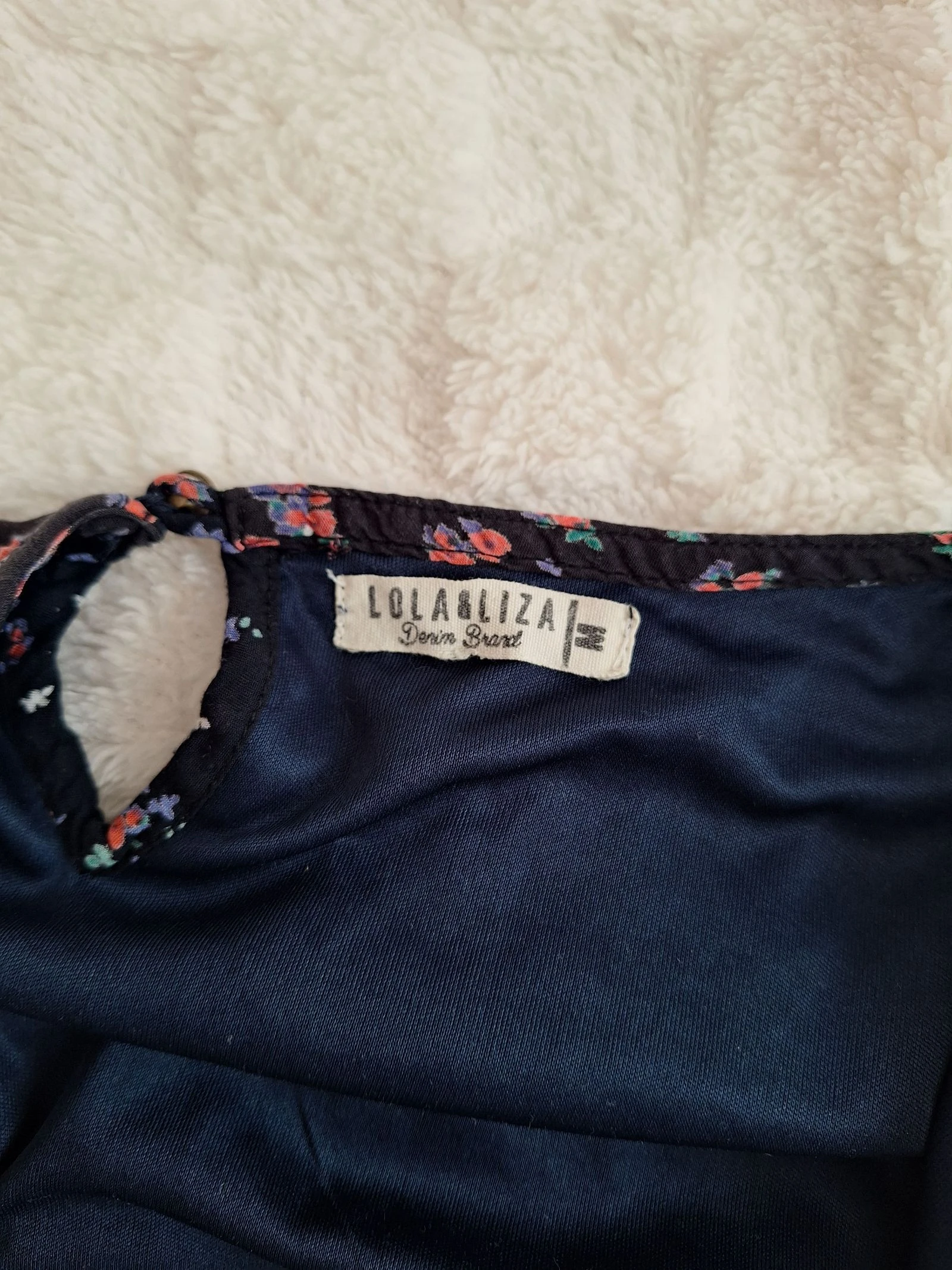 Korte bloemenjurk rood/blauw maat M – photo 3